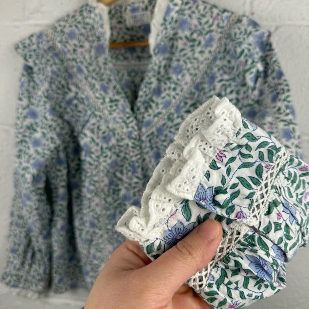 Pink City Prints Sky Florentina Florence Blouse – Size S – 100% Cotton - Picture 8 of 9